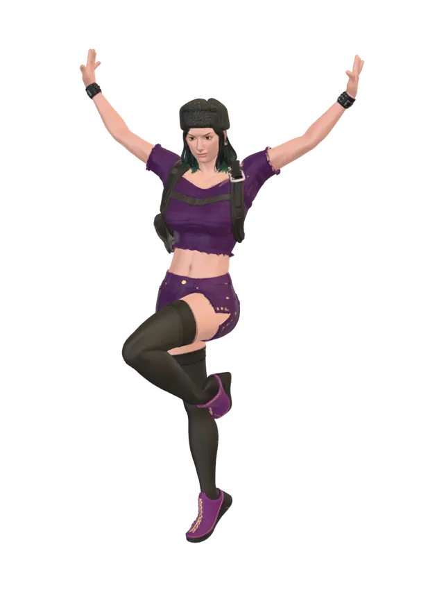 Saints Row (2022) protagonist - Wind 3D model, vytvořený pomocí AI