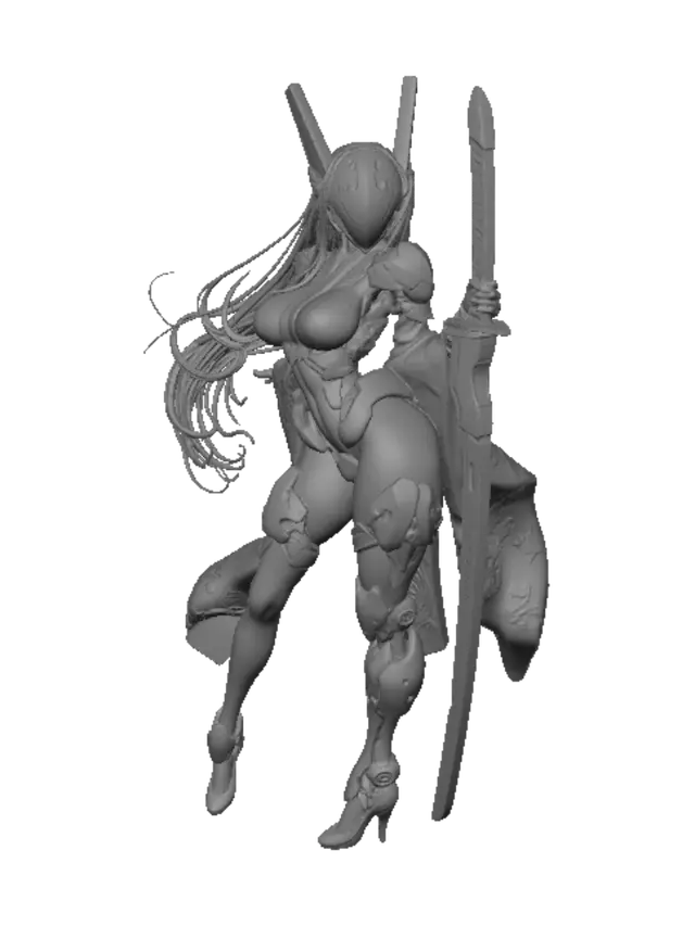 3D model for Neon Samurai Empress