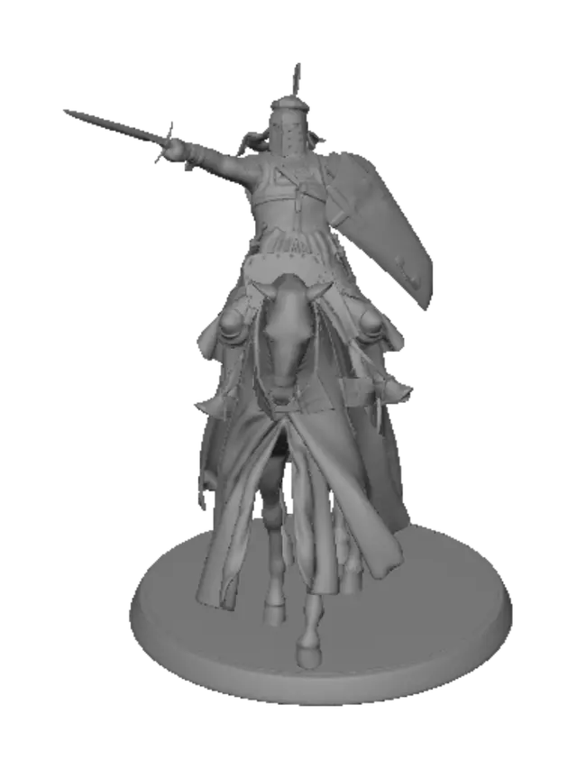 3D model for Crusader on a White Steed