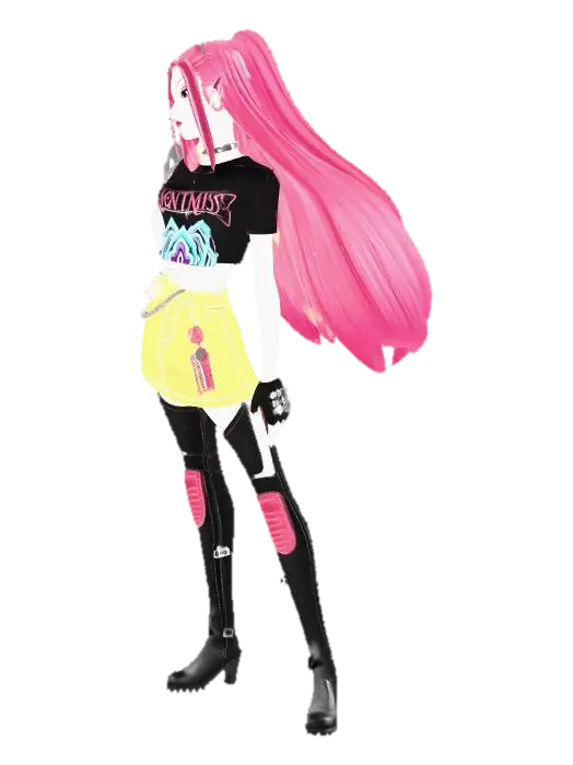 Mira from KPOP Demon Hunters 3D model, vytvořený pomocí AI