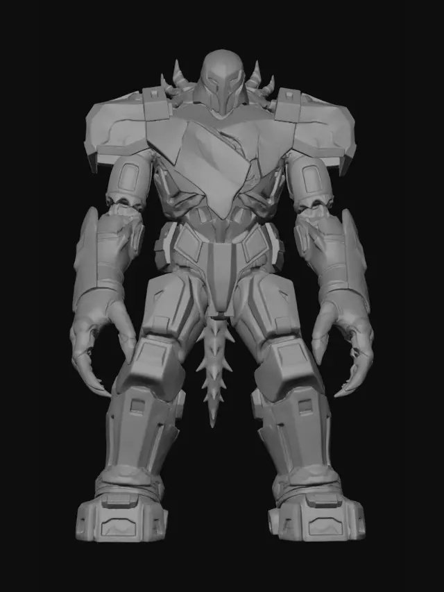 3D model for Colossal towering golem creature, hunched forward under massive weight, cathedral-like fractured stone torso with deep crevices revealing a glowing crystalline energy core, turquoise light radiating through cracks in armored plating, energy shards emerging from seams, monolithic pillar legs, long heavy arms reaching toward ground, asymmetrical broken silhouette like a walking ancient ruin, dark chitinous segmented carapace, bone-spine dorsal ridge, organic-metal texture, dramatic side rim lighting, dark neutral background, cinematic, ultra-detailed, dark fantasy creature design, Monster Hunter meets Returnal biomech, concept art, 8k