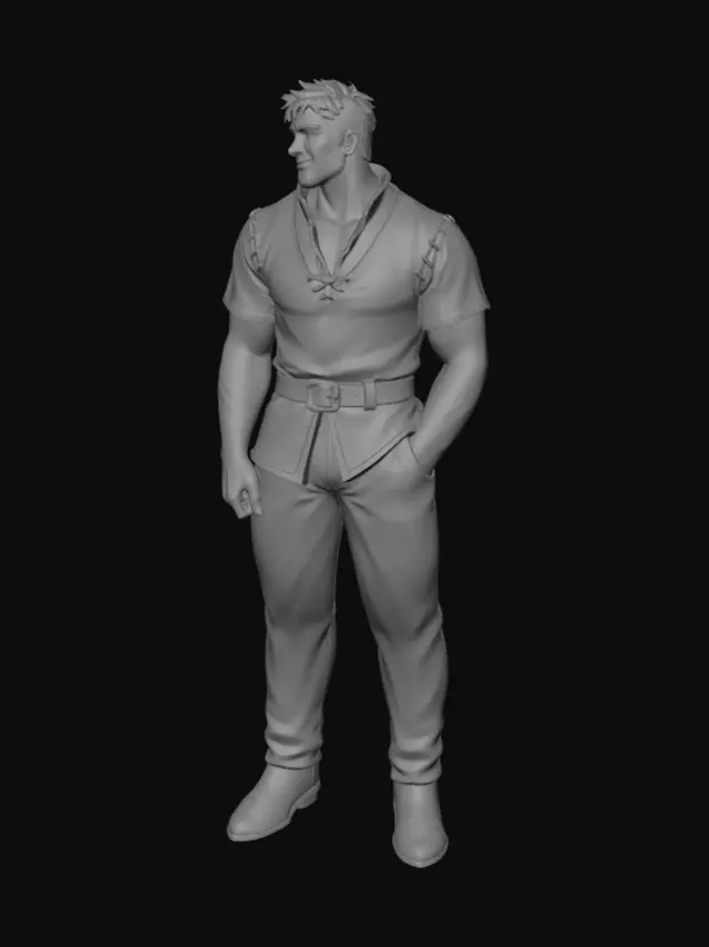3D model for Green-vested Hero