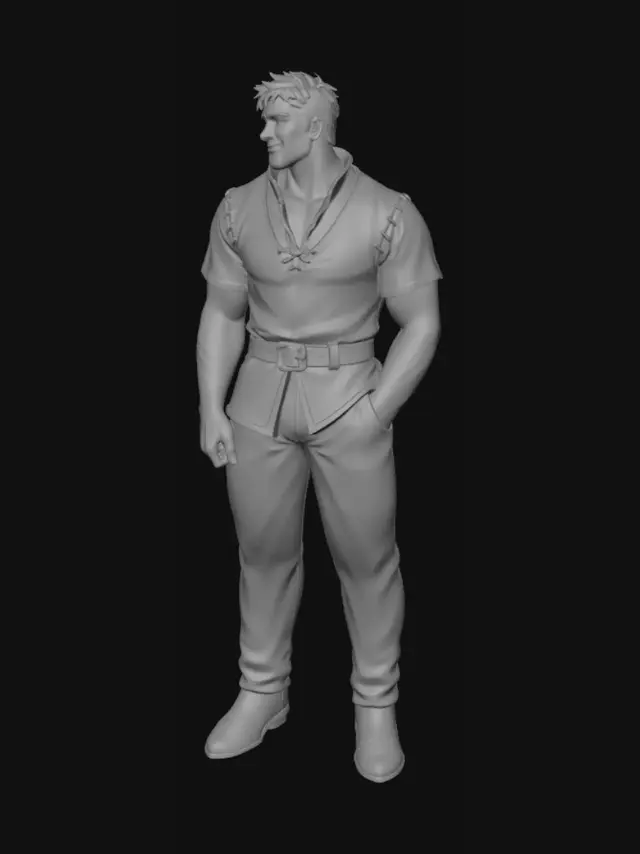 3D model for Green-vested Hero