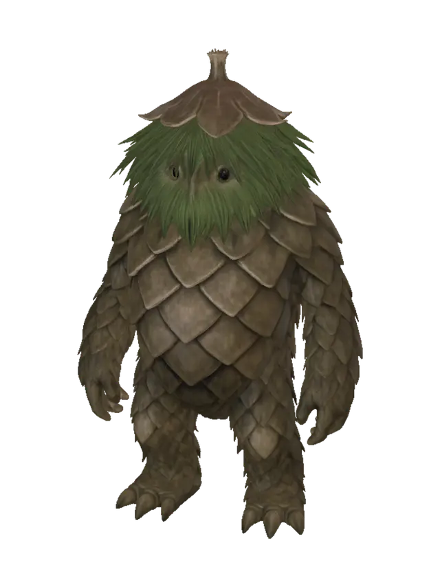 Golem of pine cone - Rofl 3D model, vytvořený pomocí AI