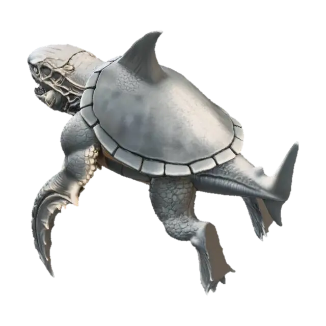 Aqualith Sharkle - Reaper of the Deep - Turtles 3D model, vytvořený pomocí AI