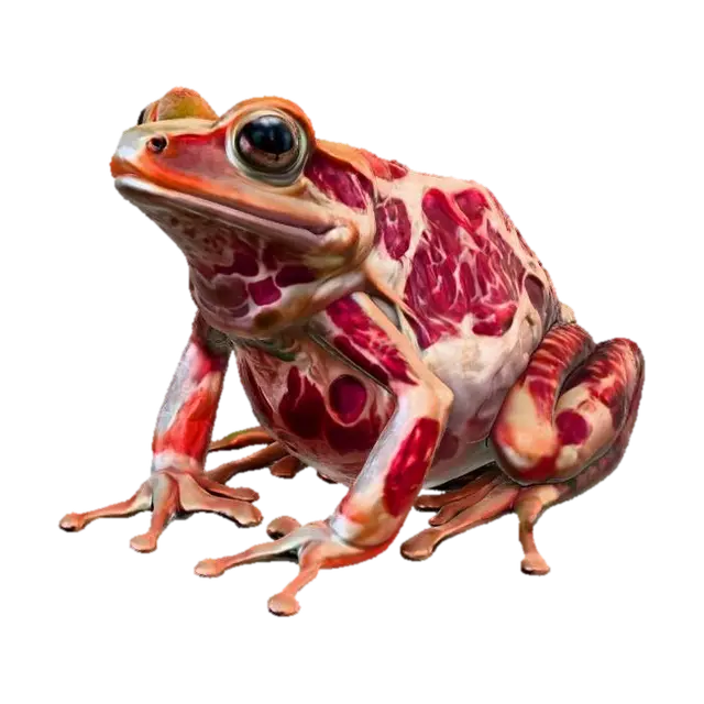 Meat Frog - Rofl 3D model, vytvořený pomocí AI