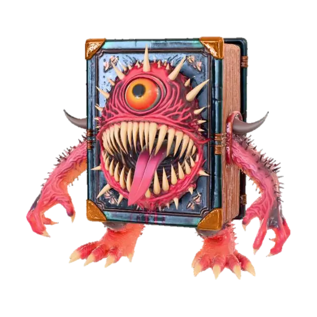 Gorepage - A Book with Teeth Instead of Letters - Rofl 3D model, vytvořený pomocí AI