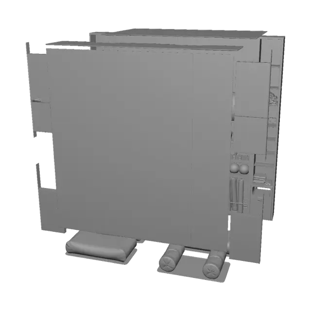 3D model for Luxury Fitness Studio Display Wall