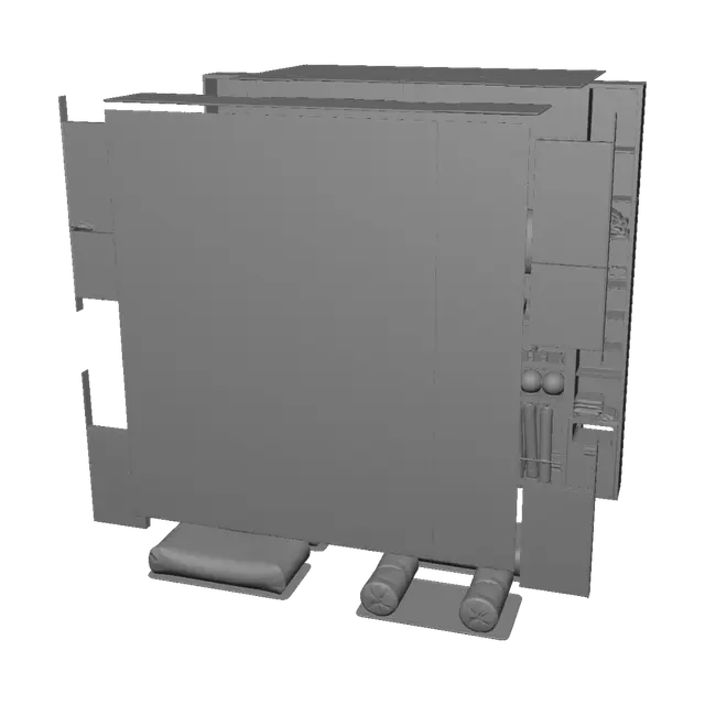 3D model for Luxury Fitness Studio Display Wall