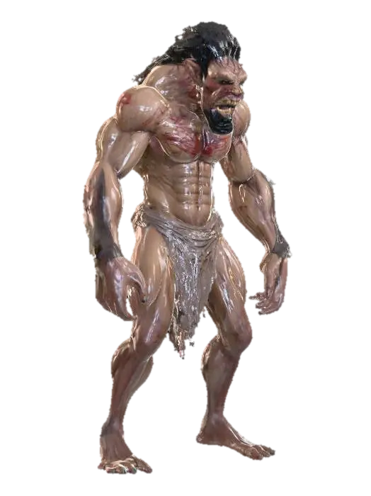 80'S ACTION MOVIE STYLE, A HULKING CANNIBAL MUATNT HUMANOID , DIRTY , SHREADED HOOD ,… - Scars 3D model, vytvořený pomocí AI