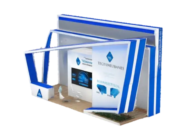 Exhibition Booth Design - Promotion 3D model, vytvořený pomocí AI