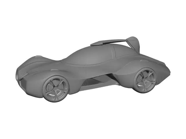 3D model for создай летающий детализированный автомобиль