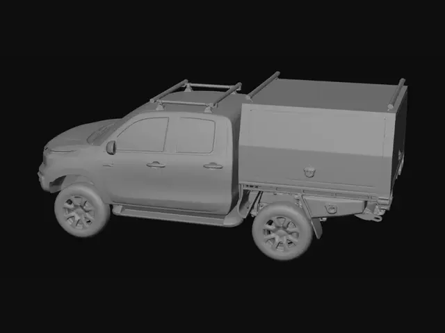 3D model for Utility truck with service canopy