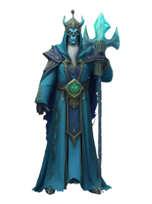 Warcraft style, Grand , #emblem#, Lich - Iconic 3D model, vytvořený pomocí AI
