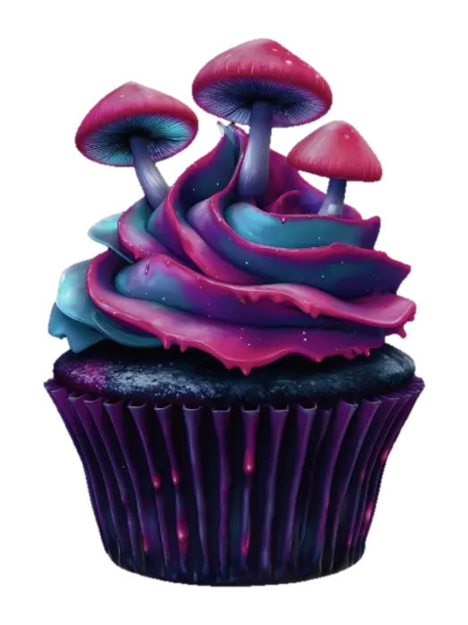 3D model for Neon Mushroom Cupcake