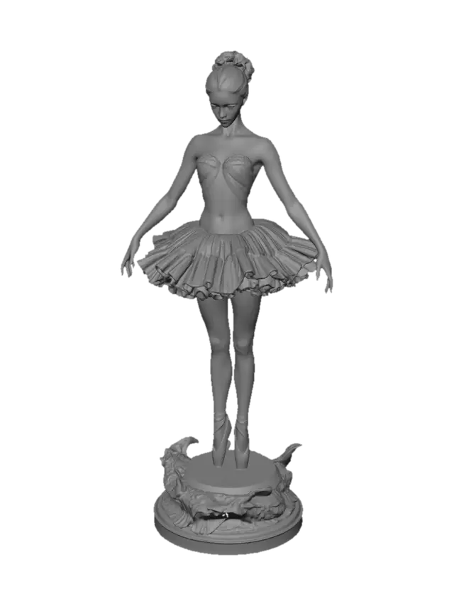3D model for Marble Ballerina on Pointe