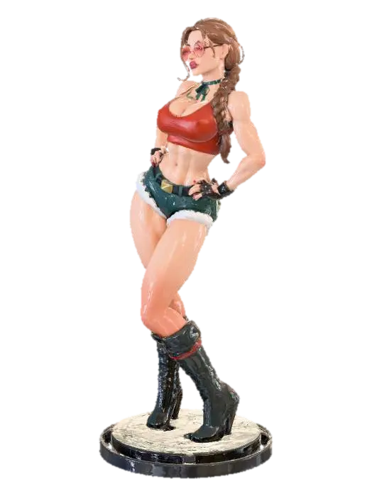 Lara Croft - Heroine 3D model, vytvořený pomocí AI