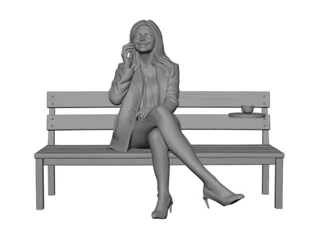 3D model for Cafe Bench Conversation