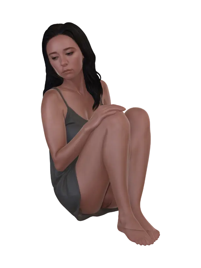 Quiet Contemplation 3D model, vytvořený pomocí AI