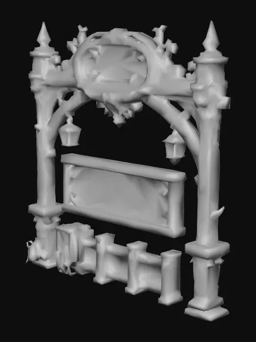3D model for Ornate Wooden Archway