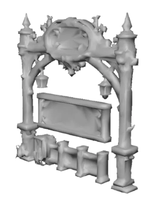 3D model for Ornate Wooden Archway