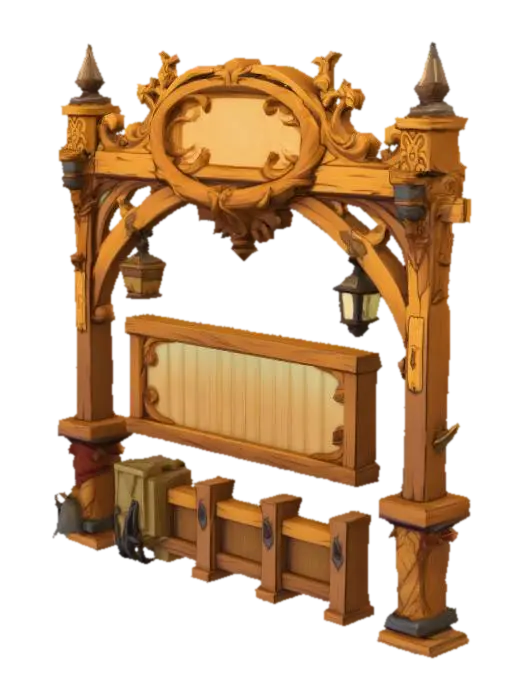 3D model for Ornate Wooden Archway