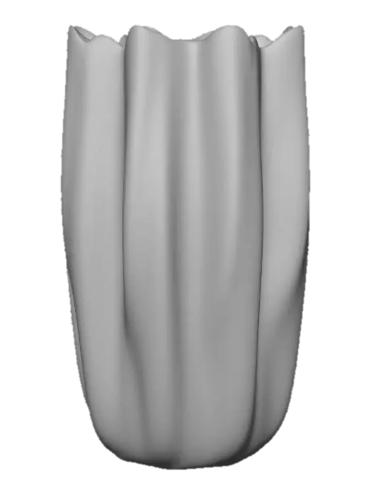 3D model for Emerald Fluted Vase