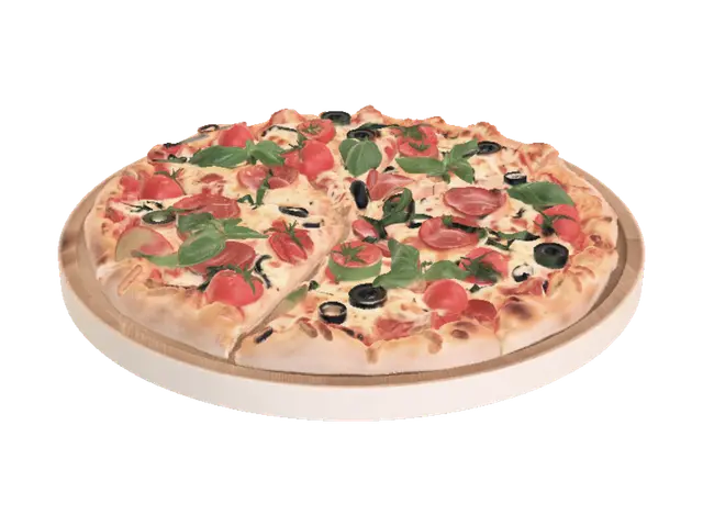 Garden Pepperoni Pizza - Slice 3D model, vytvořený pomocí AI