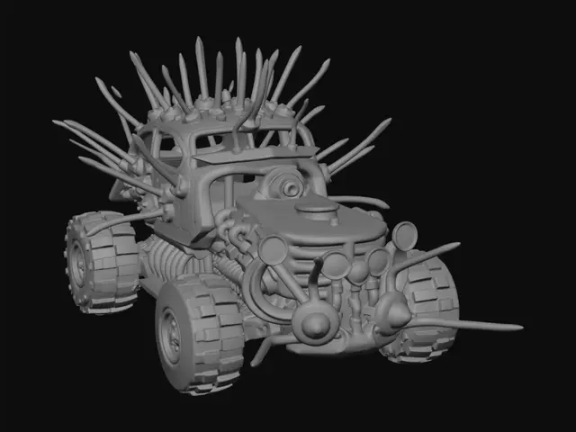 3D model for Rusty Spiked Monster Truck