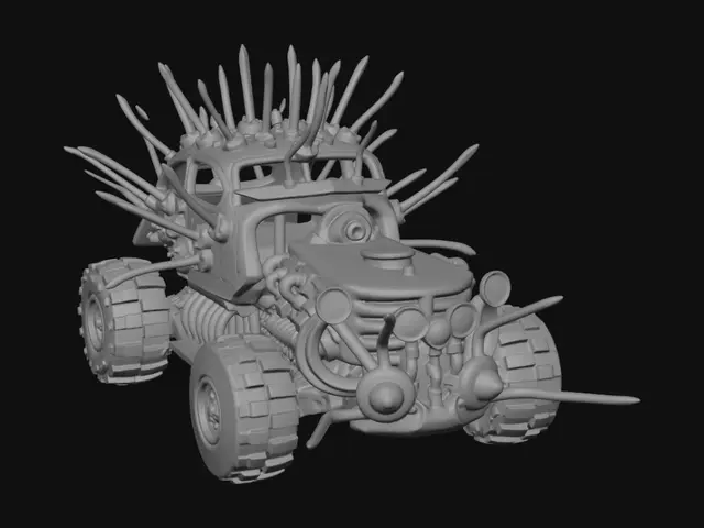3D model for Rusty Spiked Monster Truck