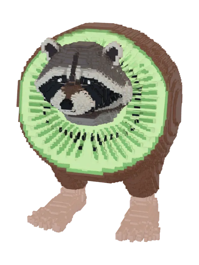 3D model for Kiwi Raccoon