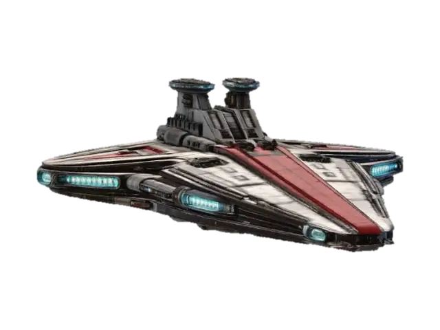 Galactic Cruiser - Starship 3D model, vytvořený pomocí AI