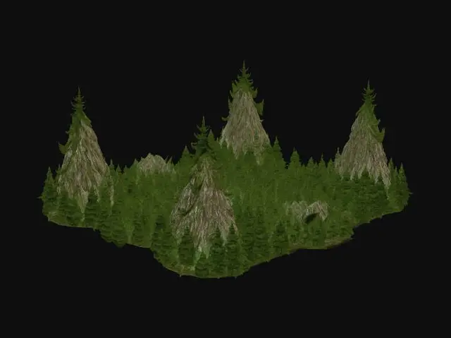 3D model for Alpine Valley of Pines