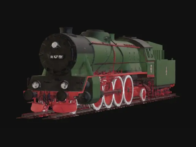 3D model for Emerald Steam Locomotive