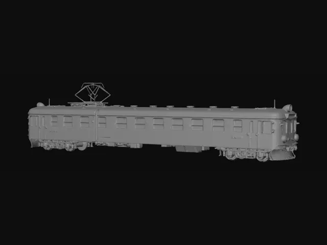 3D model for Polish PKP EN57 EMU on the rails
