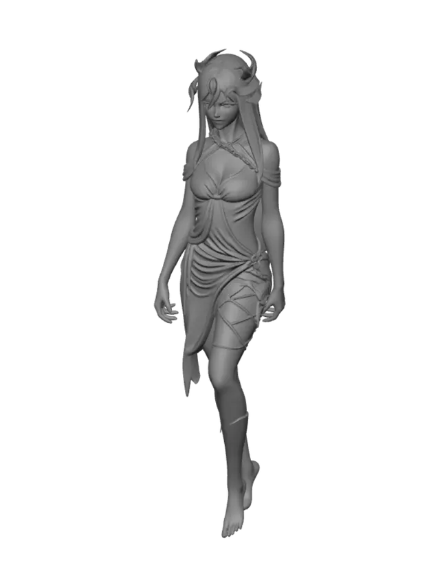 3D model for Lilac Maiden in the Ruined Temple