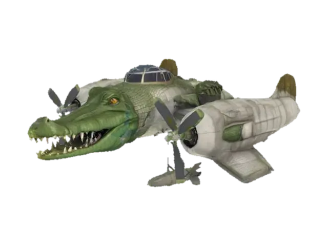 Bombardiro Crocodillo - Italianbrainrot 3D model, vytvořený pomocí AI