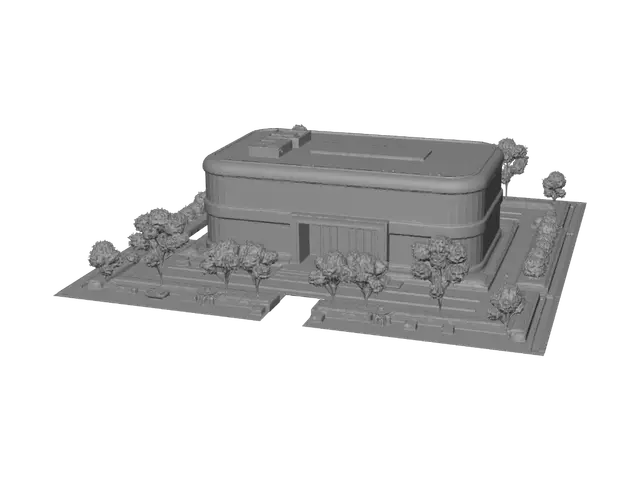 3D model for Curved Glass Pavilion