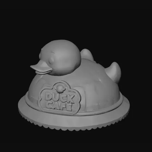 3D model for Duck Cafe Sign
