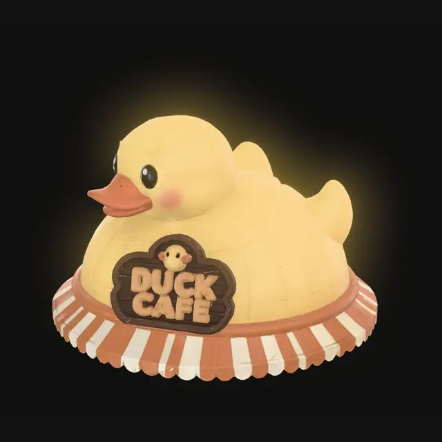 3D model for Duck Cafe Sign
