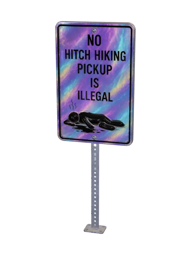 3D model for No Hitchhiking Sign