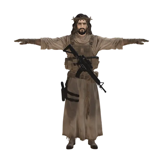 "Jesus Smoke" 3D model, vytvořený pomocí AI