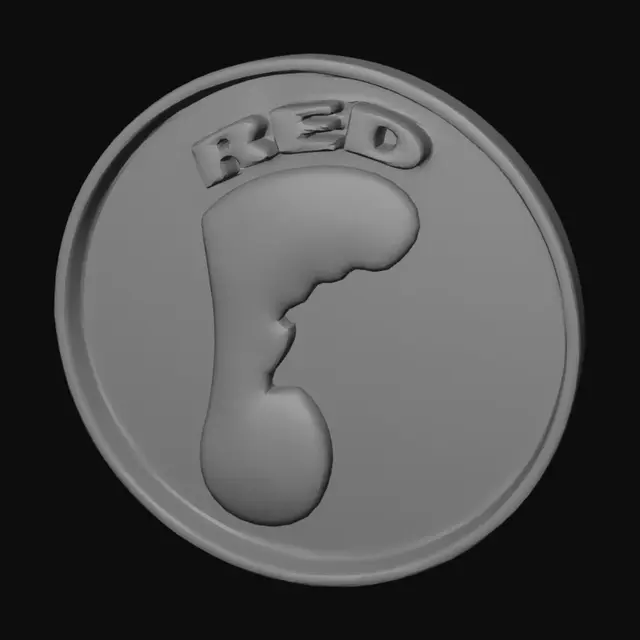3D model for Red Letters in a Circle