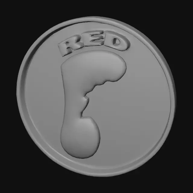 3D model for Red Letters in a Circle
