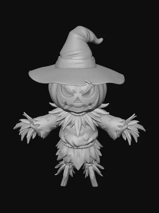 3D model for Pumpkin Scarecrow Witch
