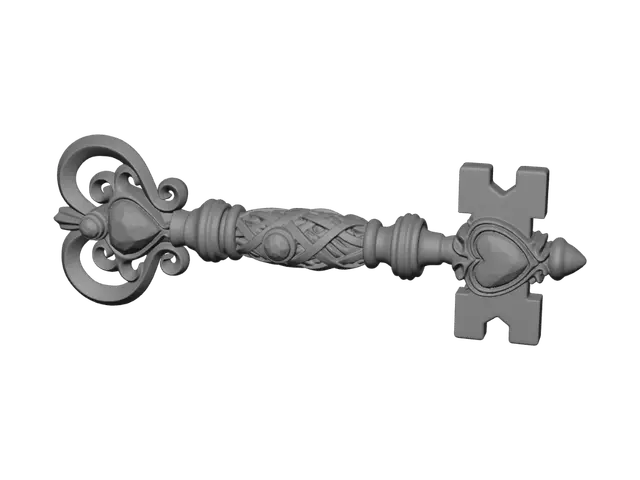 3D model for Golden Tri-Gem Key