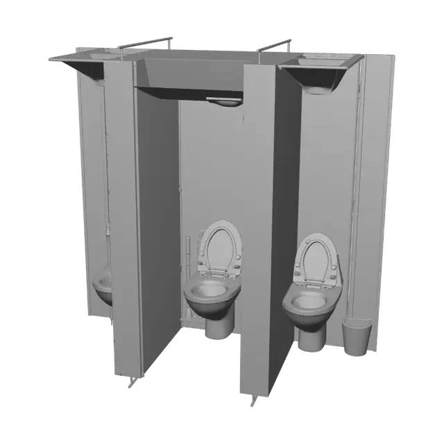 3D model for Public Restroom Stalls