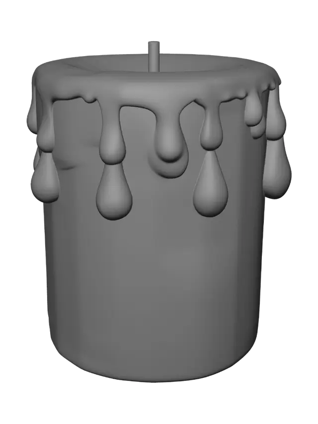 3D model for Teeth Cake with a Candle