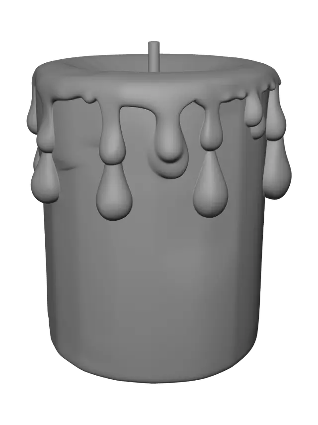 3D model for Teeth Cake with a Candle