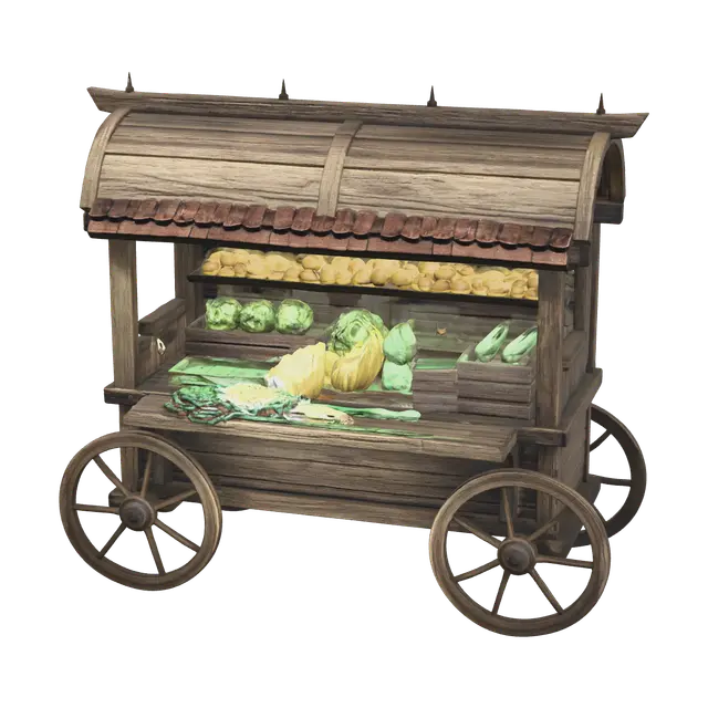 Foodcart - Foodtruck 3D model, vytvořený pomocí AI